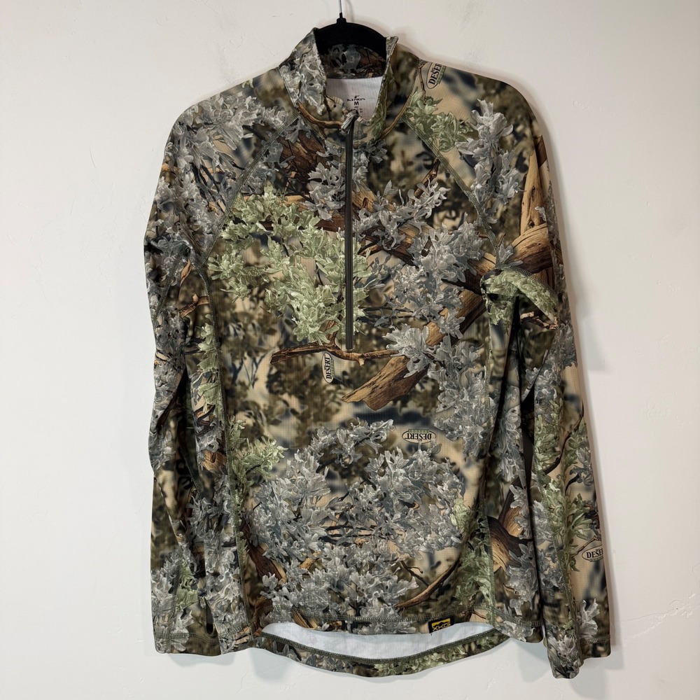 Kings Camo Mens XKG Hightop 1/4 Zip Pullover M Desert Shadow Camo Excellent